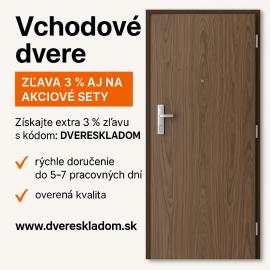 Vchodové dvere skladom so zľavou 3 % aj na akciové sety!
